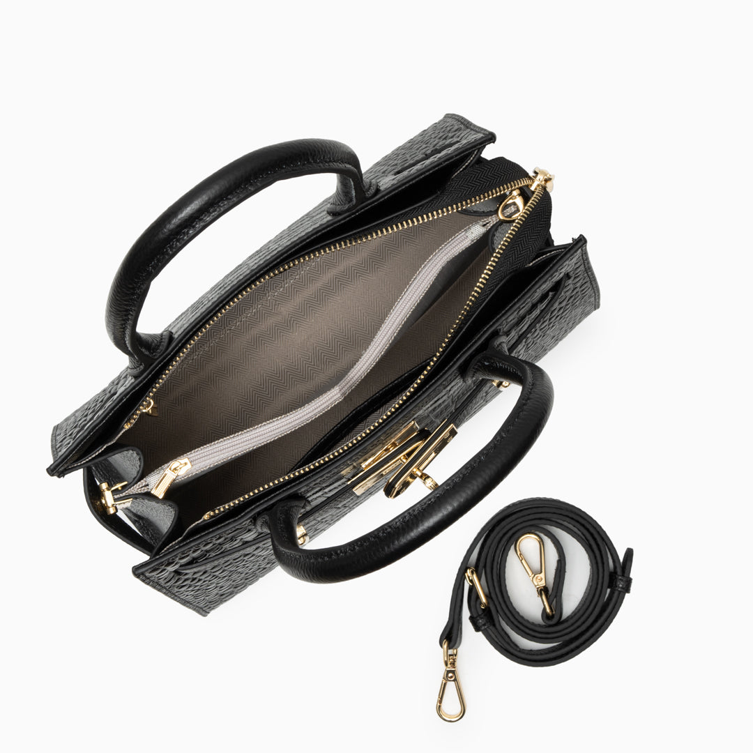 Day-to-Night Leather Handbag