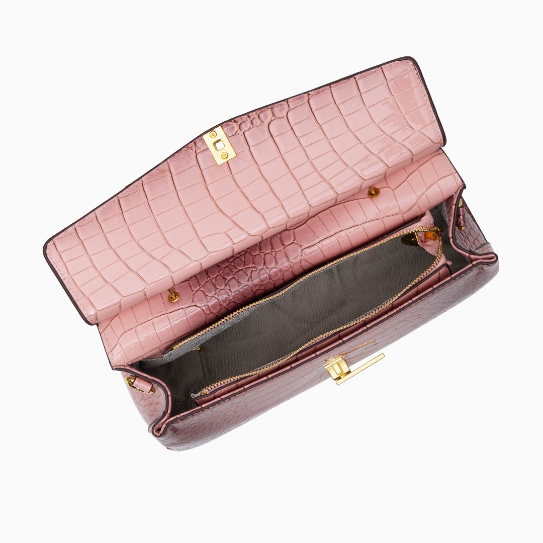 Polished Croc Tote