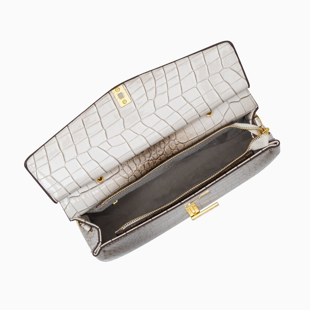 Polished Croc Tote
