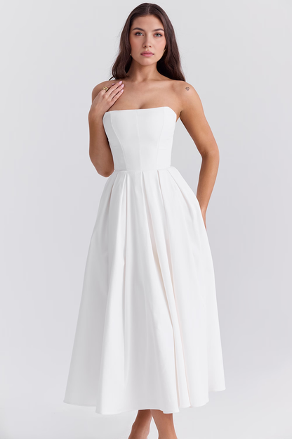 Elegant Corseted Midi Dress
