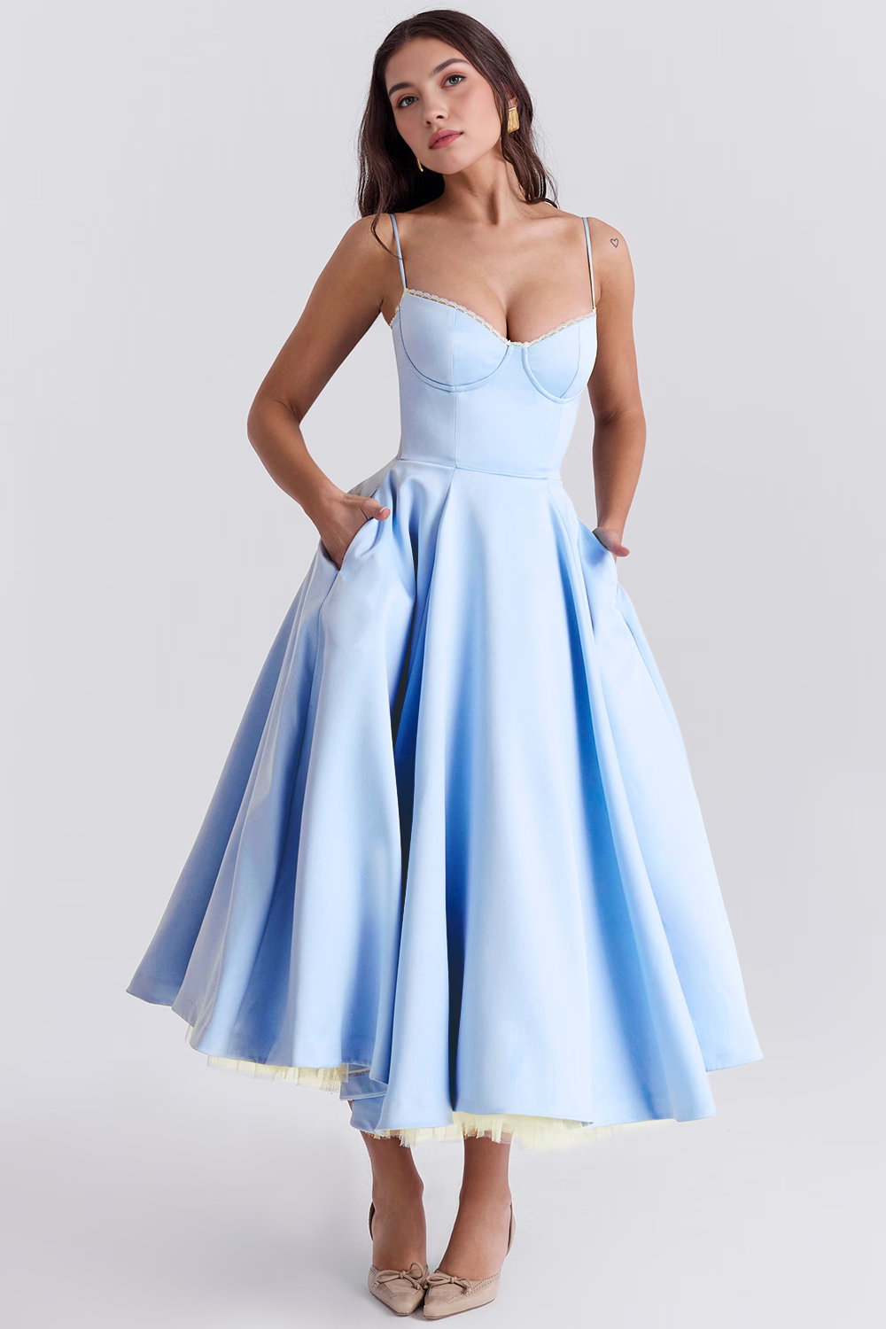 Elegant-Sculpting Midi Dress
