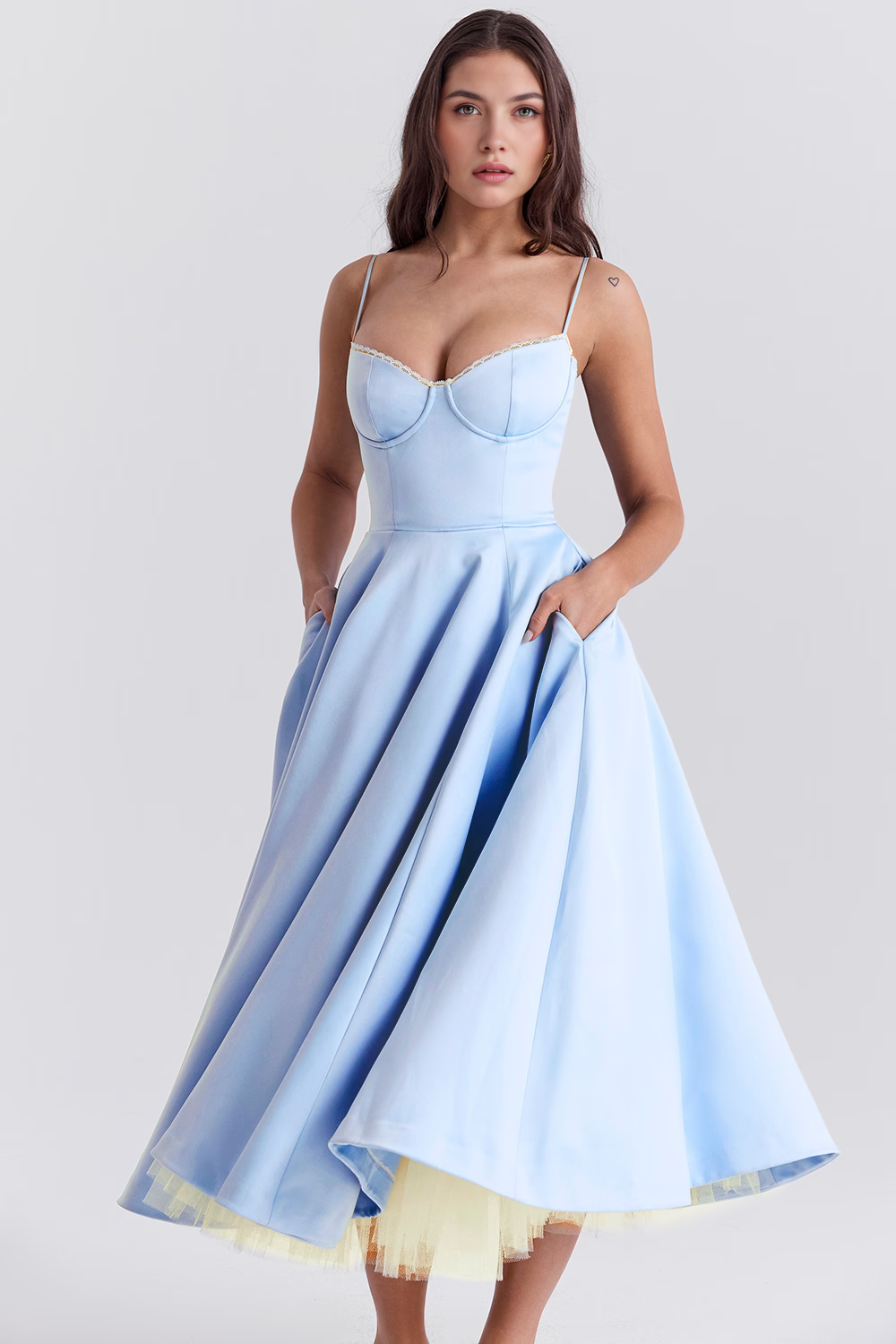 Elegant-Sculpting Midi Dress