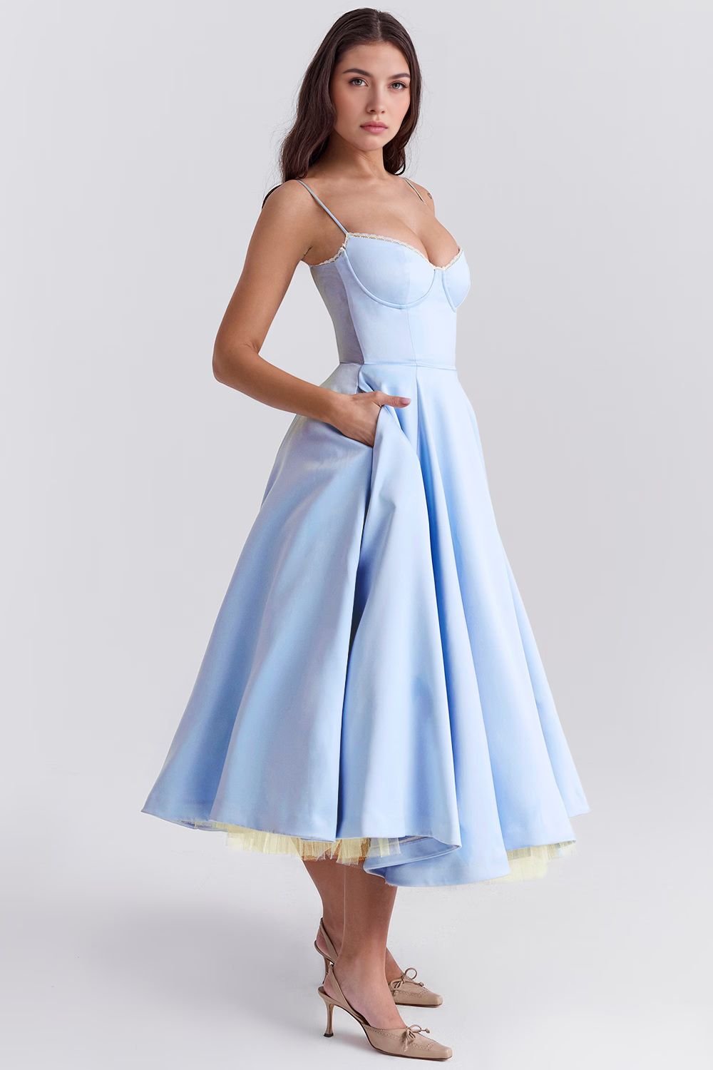 Elegant-Sculpting Midi Dress
