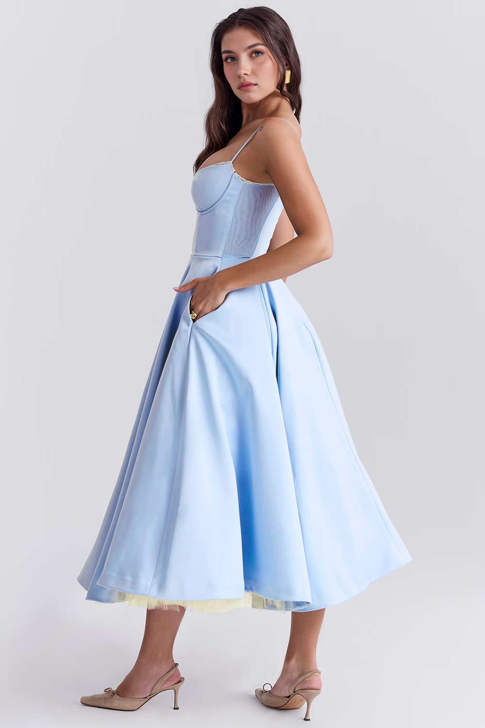 Elegant-Sculpting Midi Dress