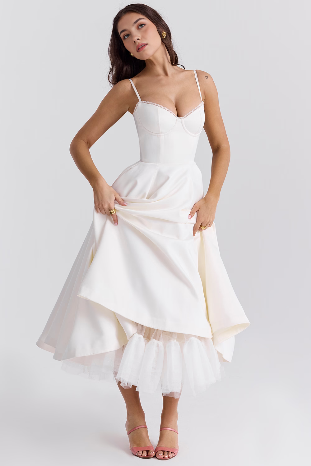 Elegant-Sculpting Midi Dress