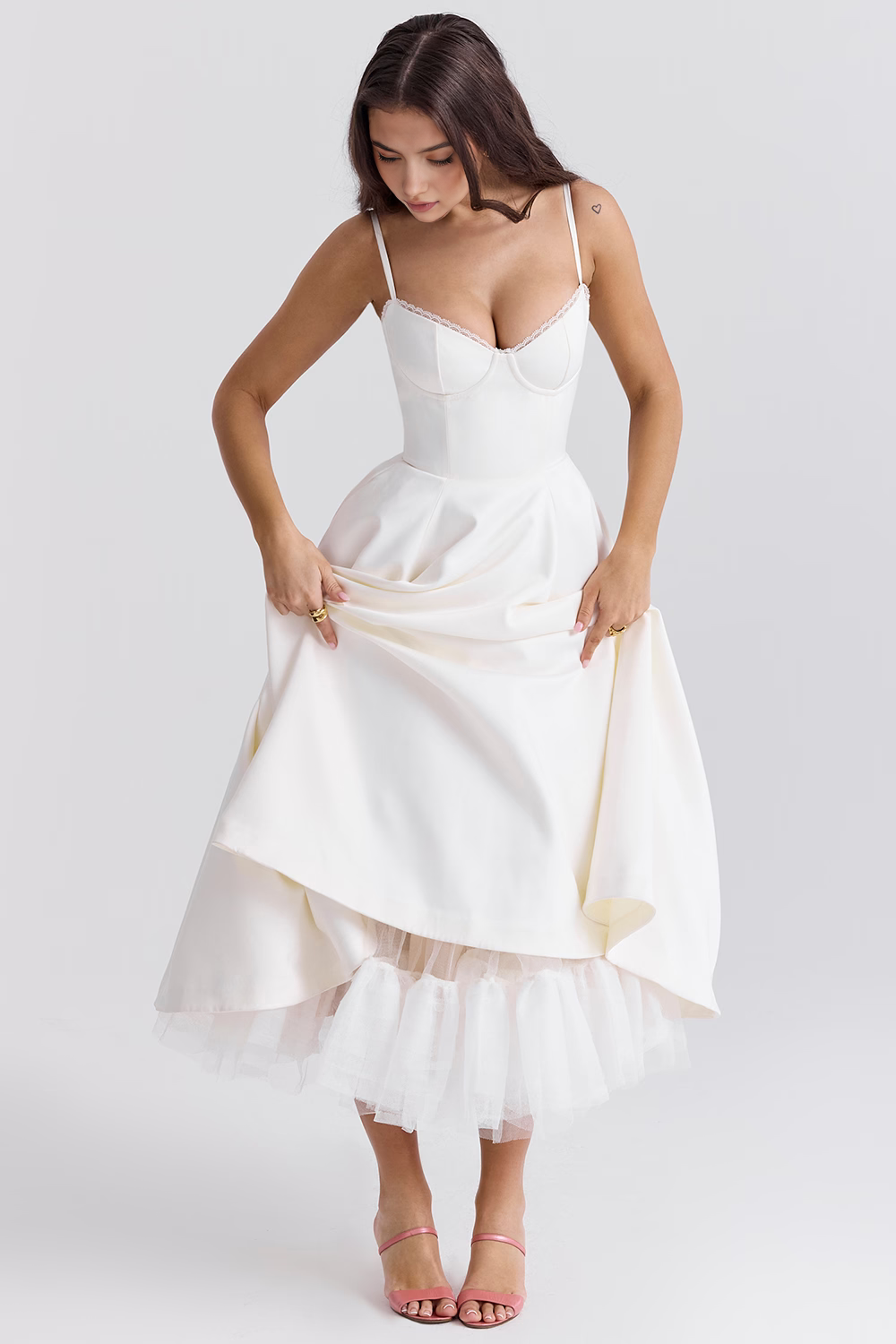 Elegant-Sculpting Midi Dress