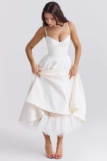 Elegant-Sculpting Midi Dress