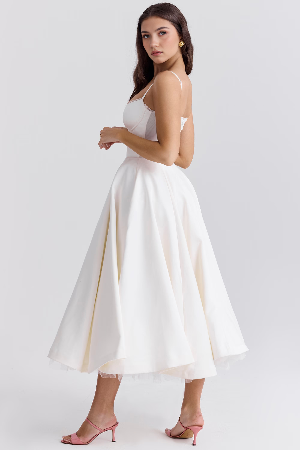 Elegant-Sculpting Midi Dress