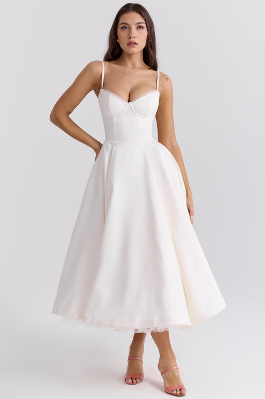 Elegant-Sculpting Midi Dress