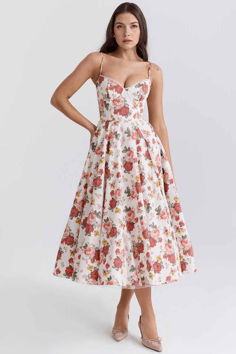 Elegant-Sculpting Midi Dress