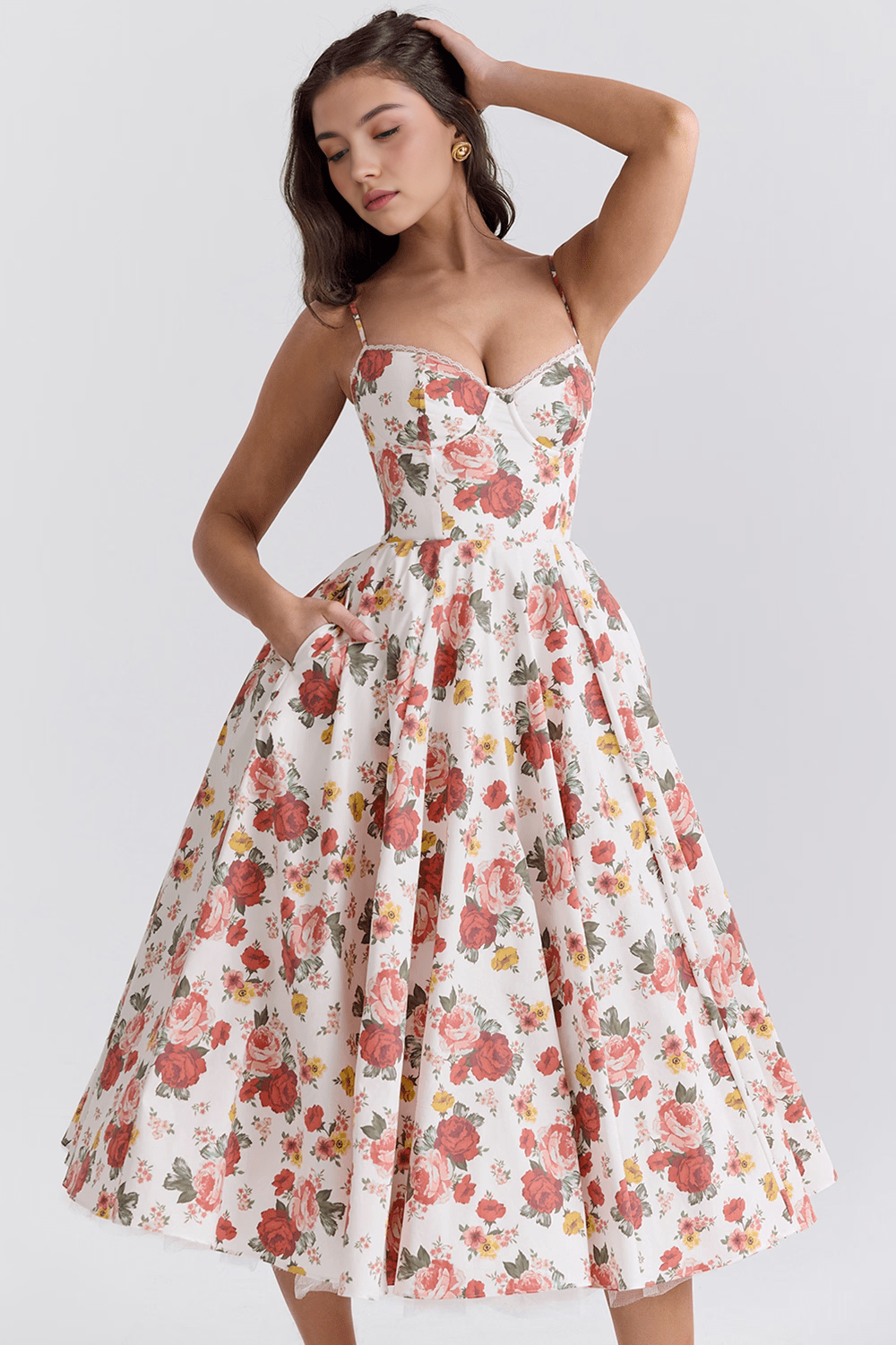 Elegant-Sculpting Midi Dress