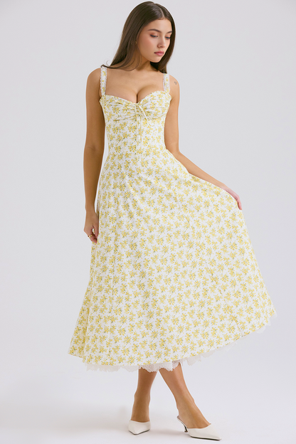 Floral Corset Midi Dress