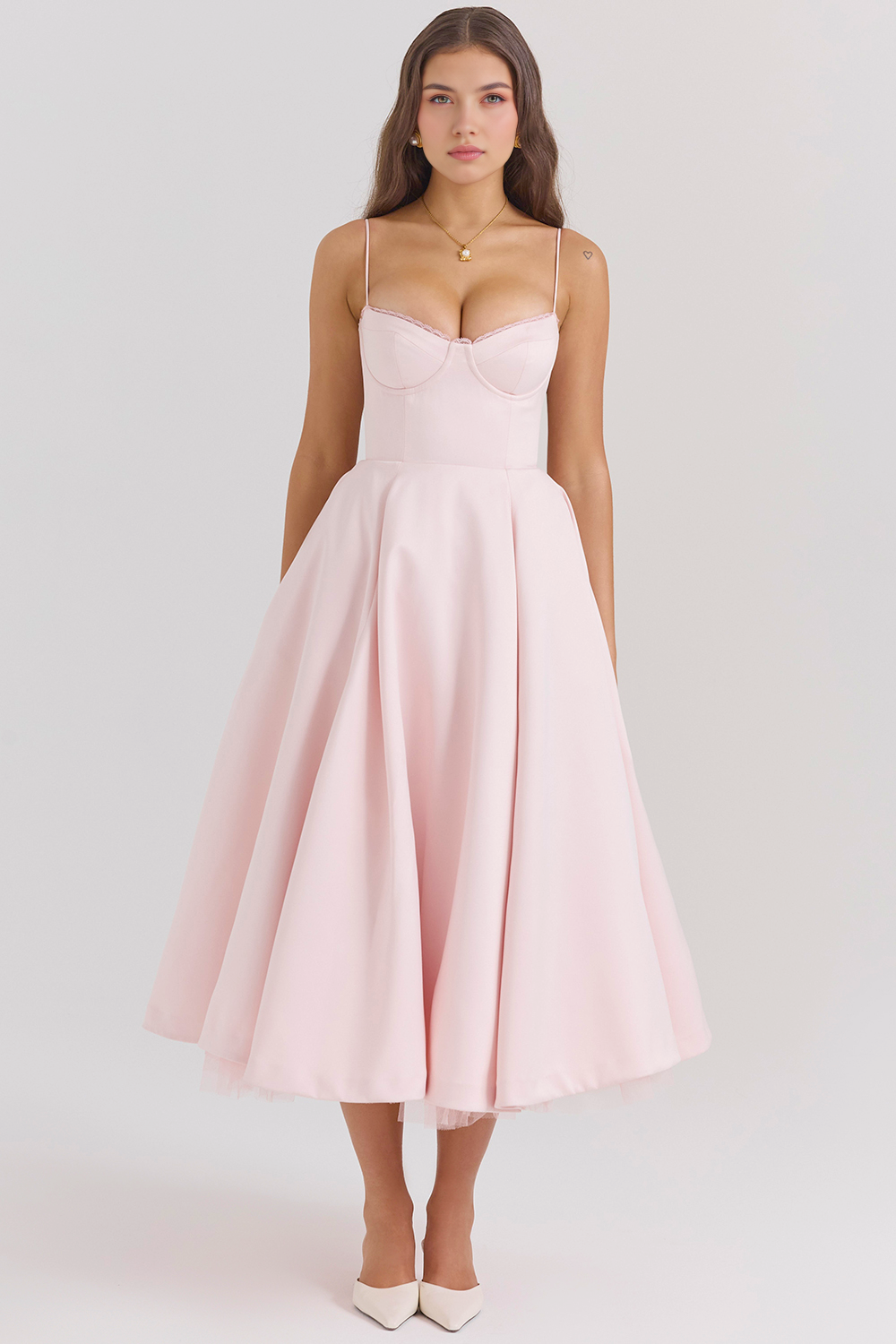Elegant-Sculpting Midi Dress