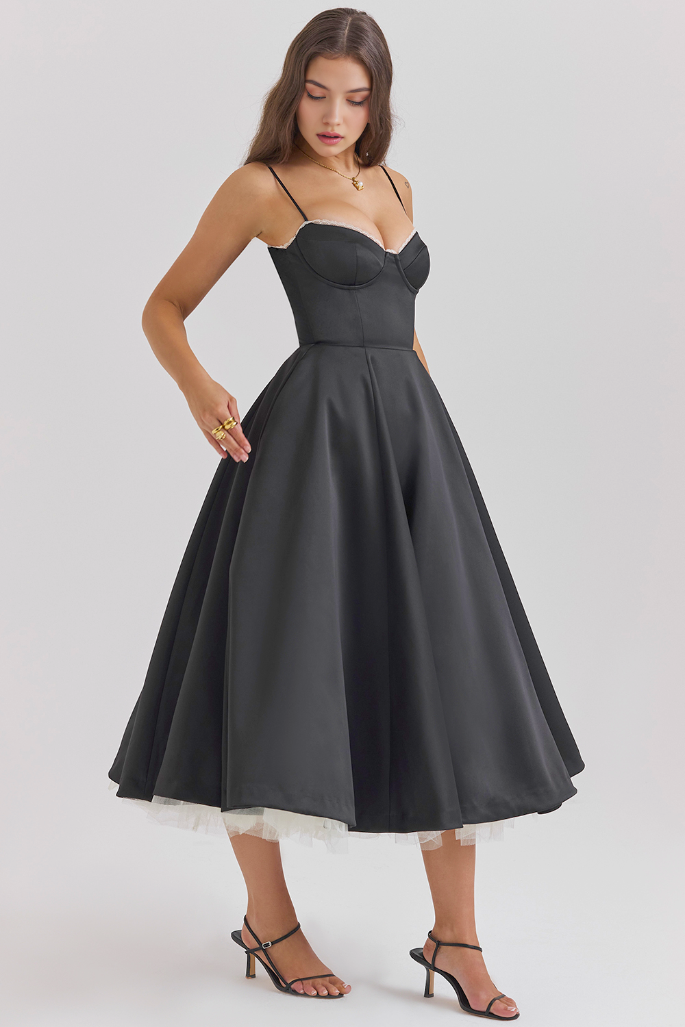 Elegant-Sculpting Midi Dress