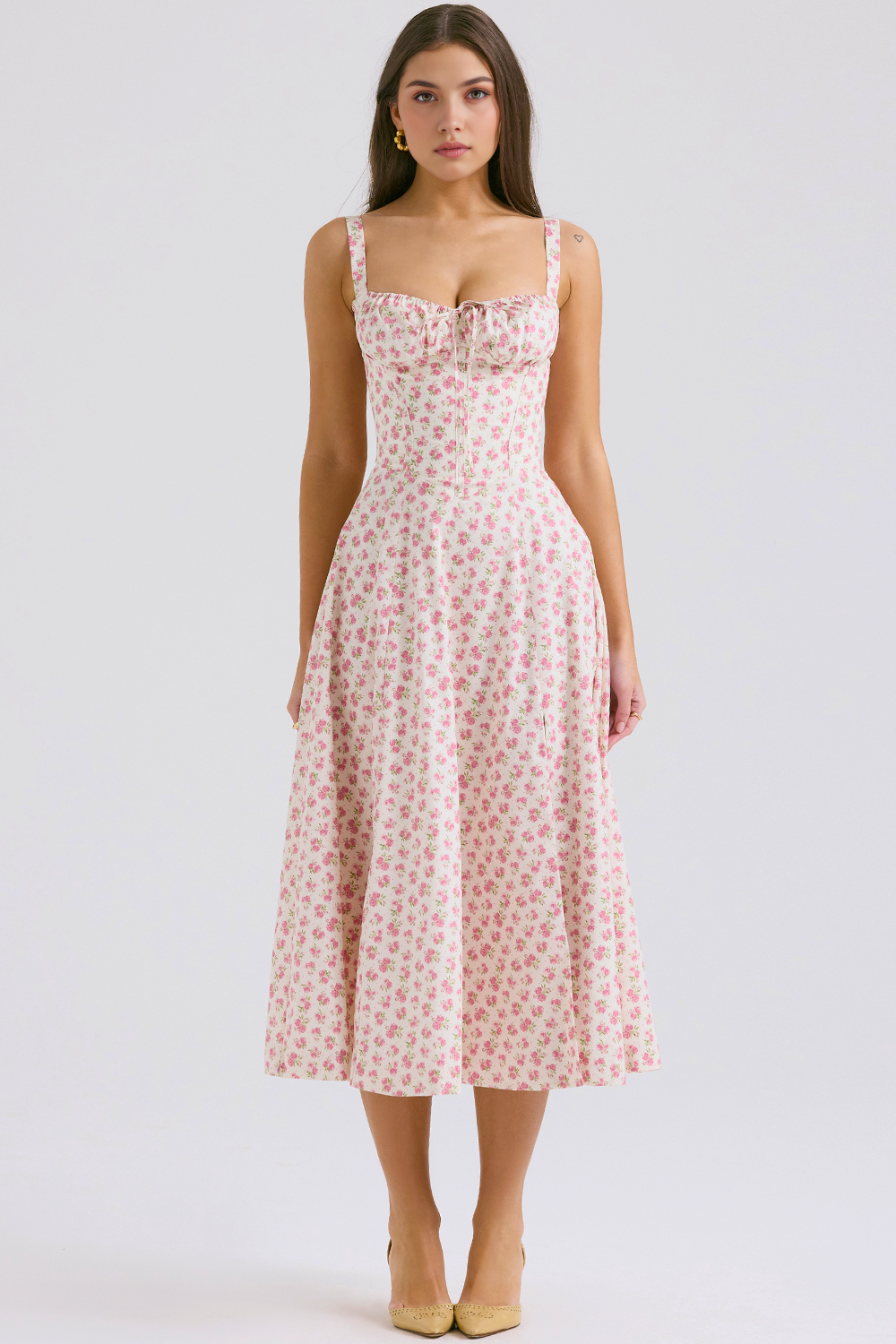 Vintage-Style Midi Dress