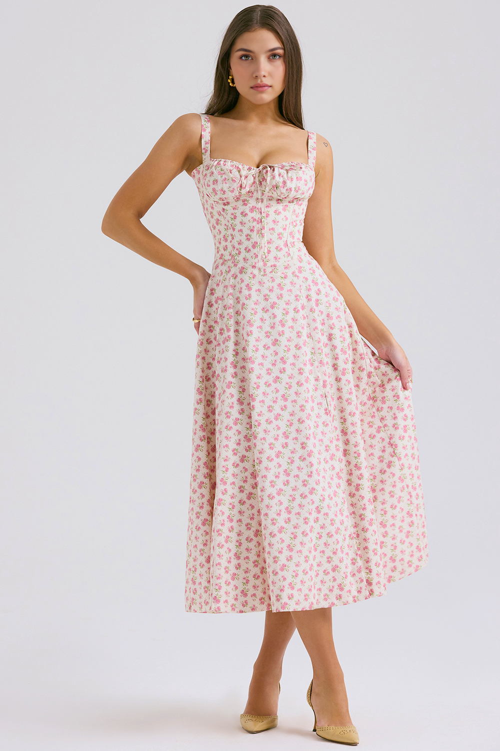 Vintage-Style Midi Dress