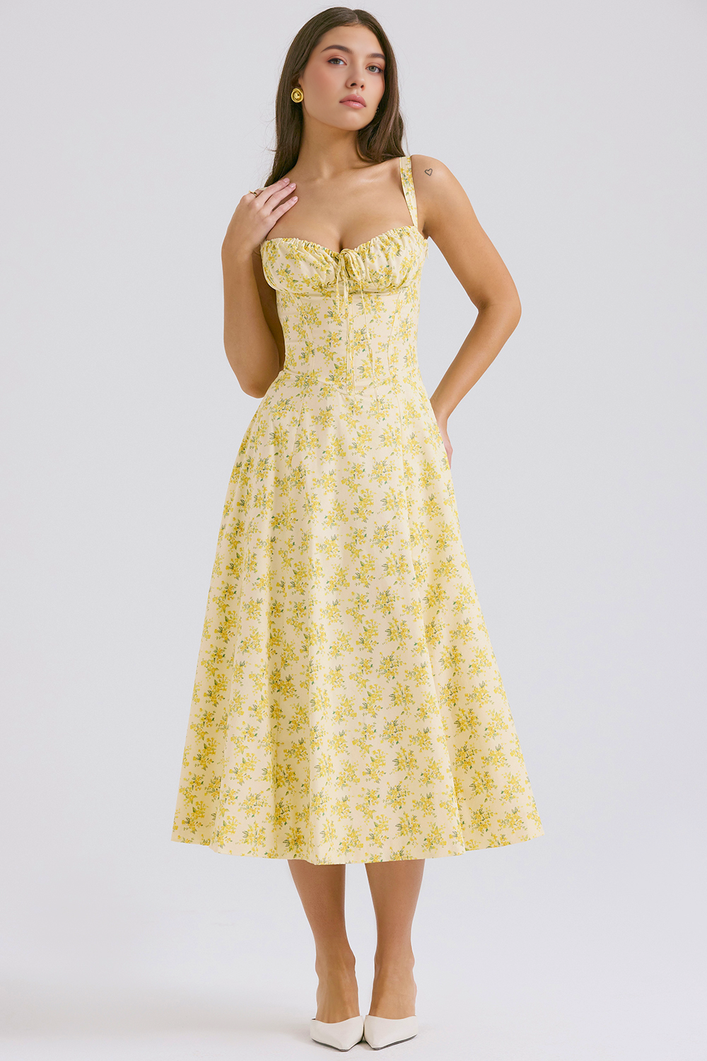 Vintage-Style Midi Dress