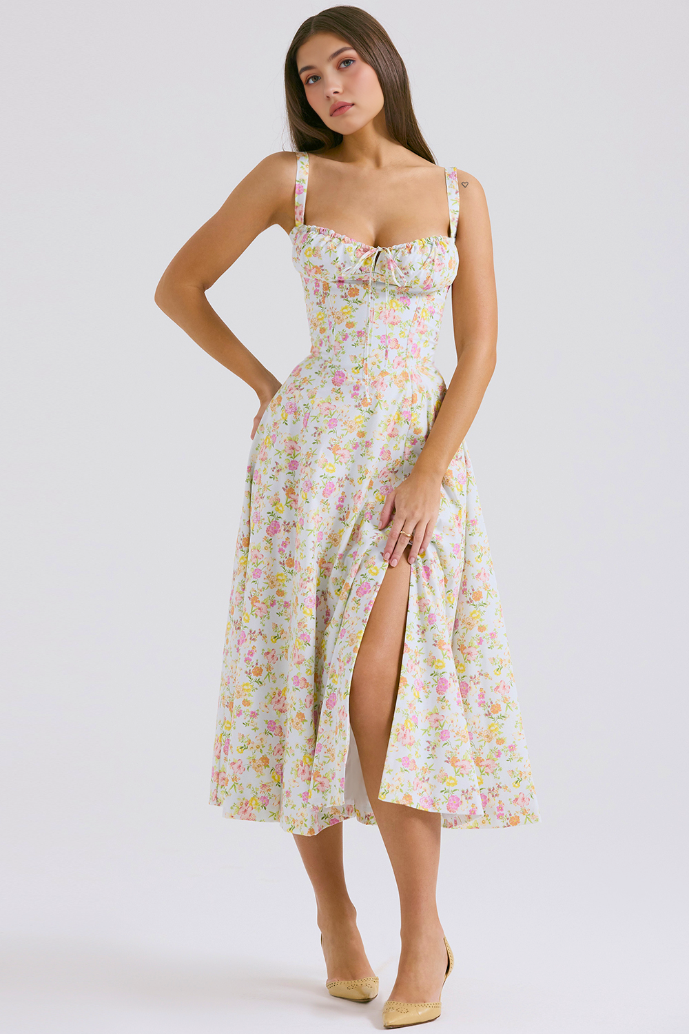 Vintage-Style Midi Dress