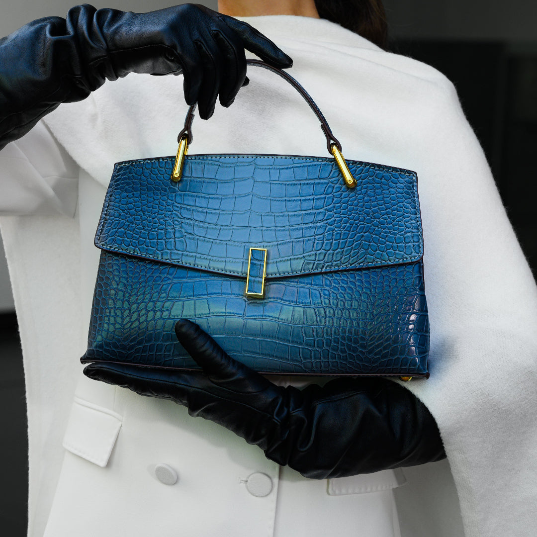 Polished Croc Tote