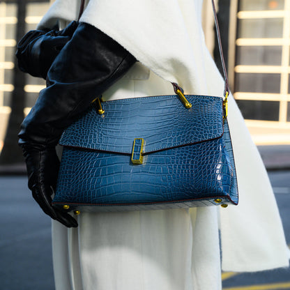 Polished Croc Tote