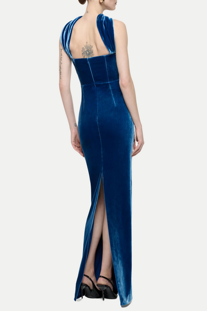 Halter Velvet Maxi for Captivating Nights