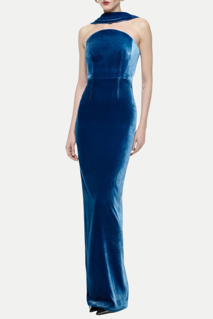 Halter Velvet Maxi for Captivating Nights