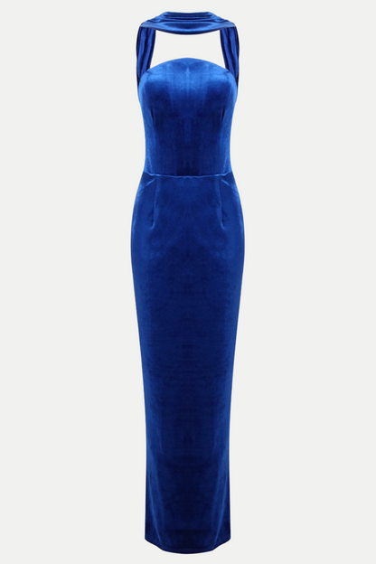 Halter Velvet Maxi for Captivating Nights