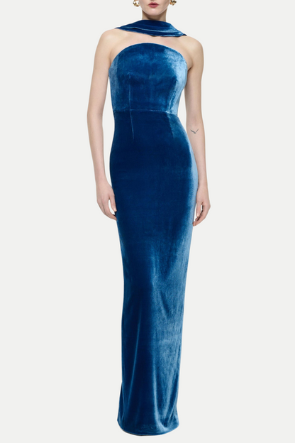 Halter Velvet Maxi for Captivating Nights
