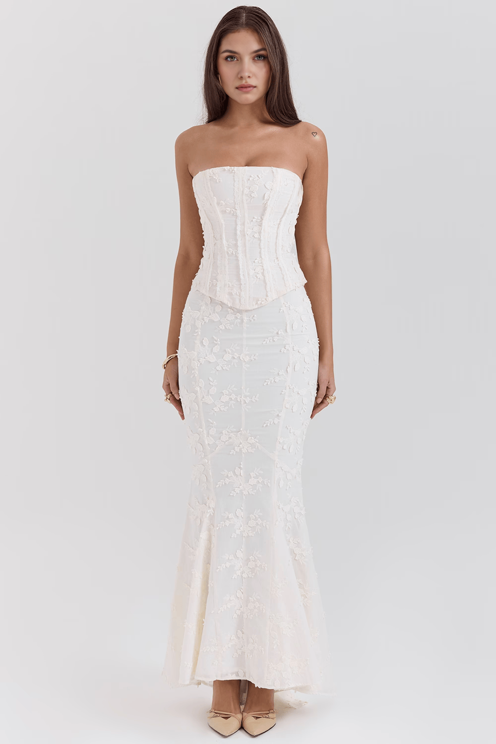 Radiant Bloom: Timeless Floral Gown