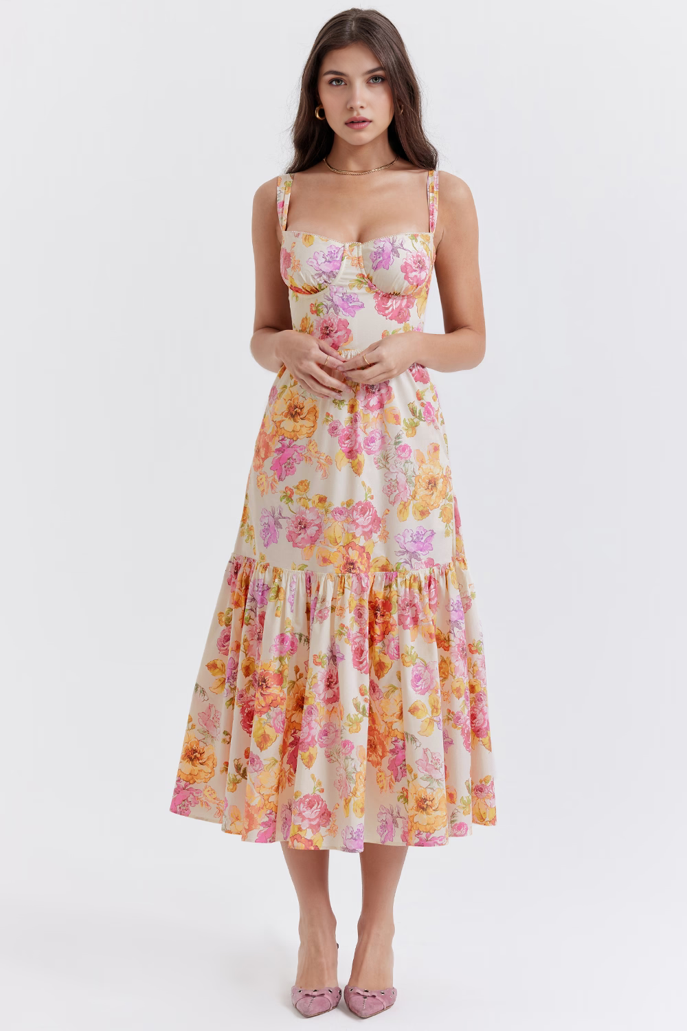 Comfort-Fit Midi Dress