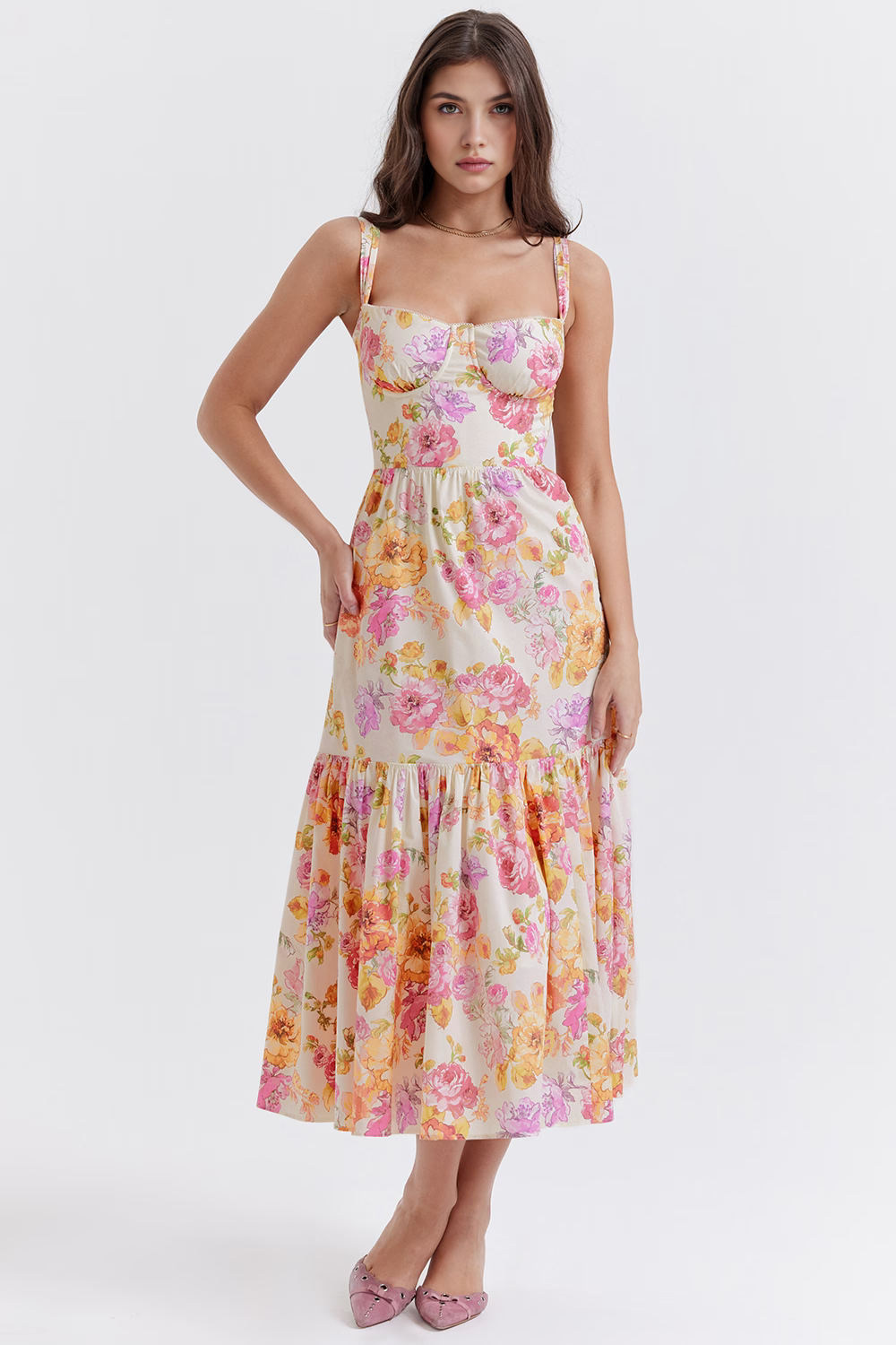 Comfort-Fit Midi Dress