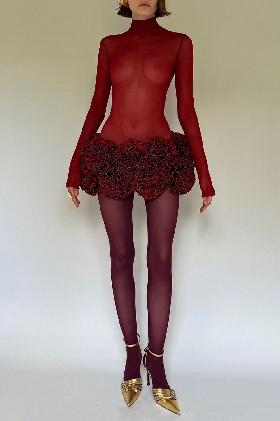 Day-to-Night Floral Mesh Dress