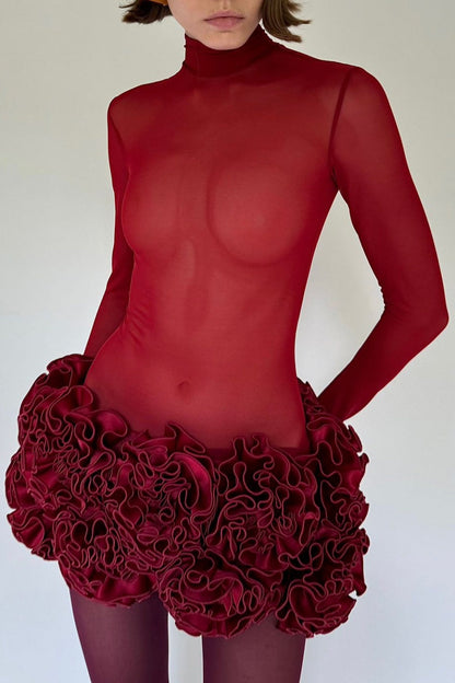 Day-to-Night Floral Mesh Dress