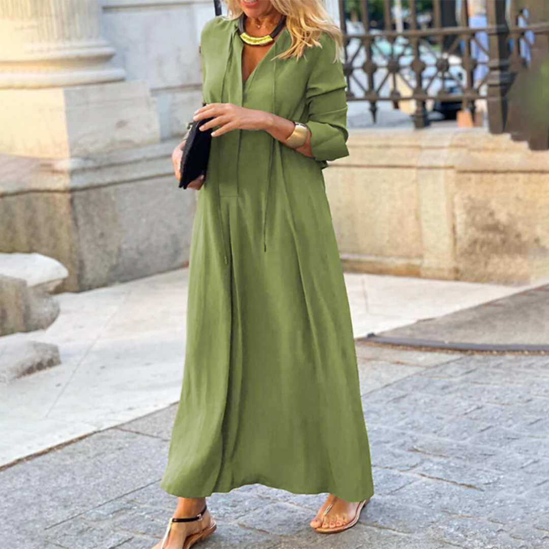 Elegant Silhouette Maxi Dress