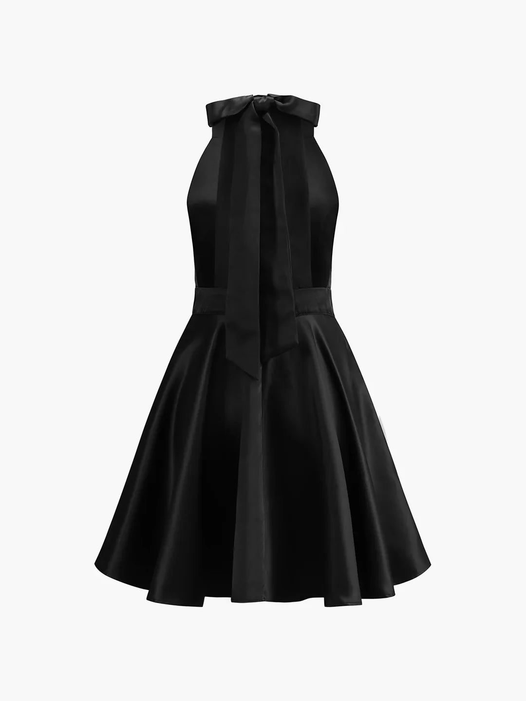 Elegant Satin Mini with Open Back