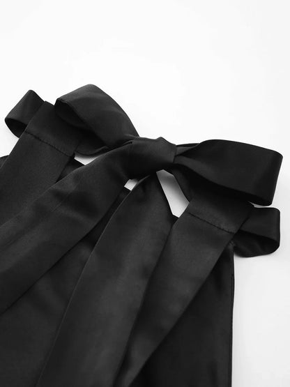 Elegant Satin Mini with Open Back