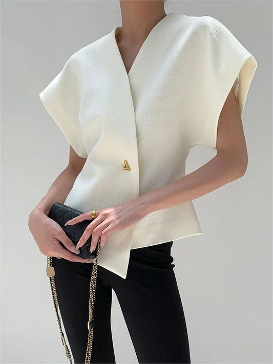 Effortless Chic V-Neck Blouse