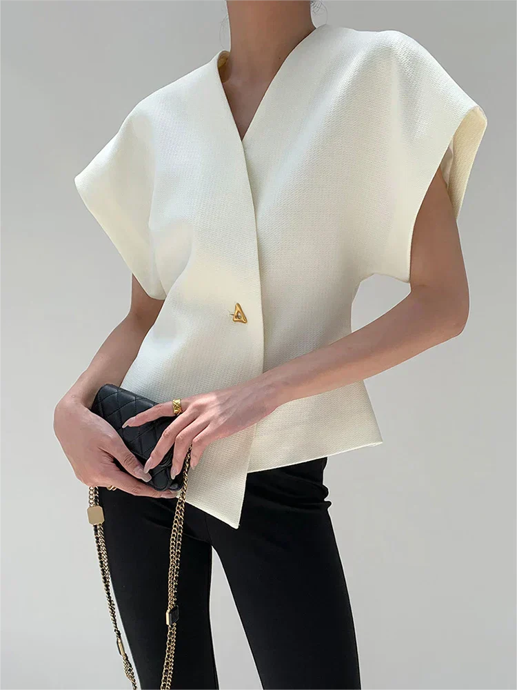 Effortless Chic V-Neck Blouse