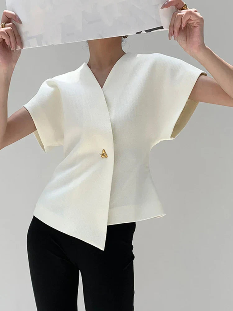 Effortless Chic V-Neck Blouse