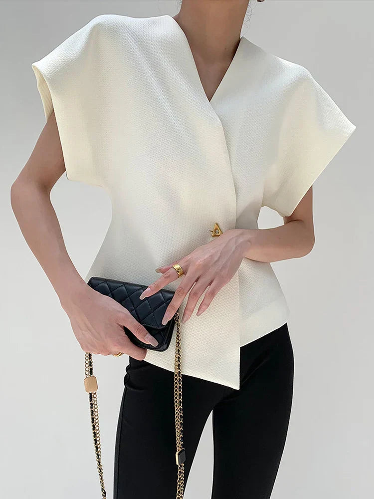 Effortless Chic V-Neck Blouse