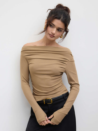 Flattering Asymmetrical Long Sleeve Top