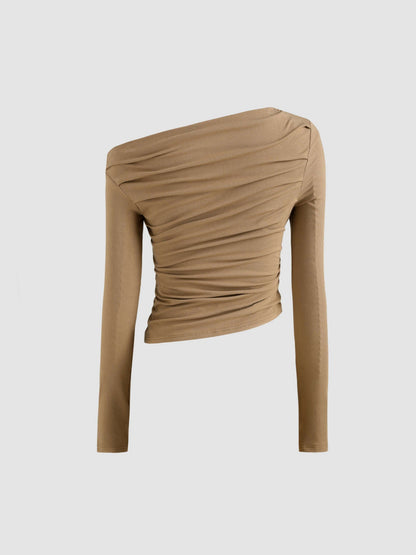 Flattering Asymmetrical Long Sleeve Top