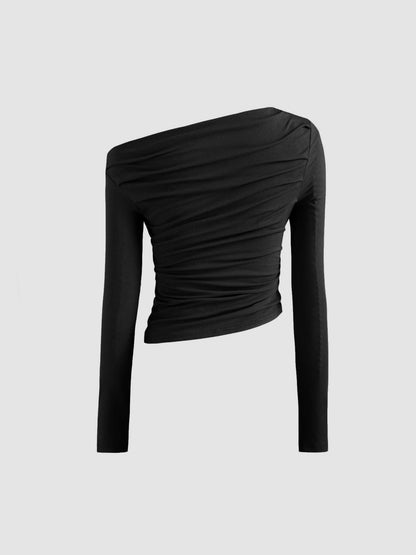 Flattering Asymmetrical Long Sleeve Top