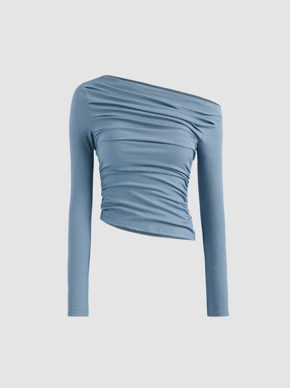 Flattering Asymmetrical Long Sleeve Top