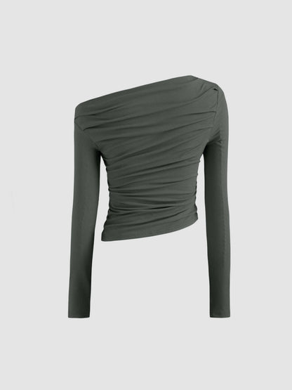 Flattering Asymmetrical Long Sleeve Top