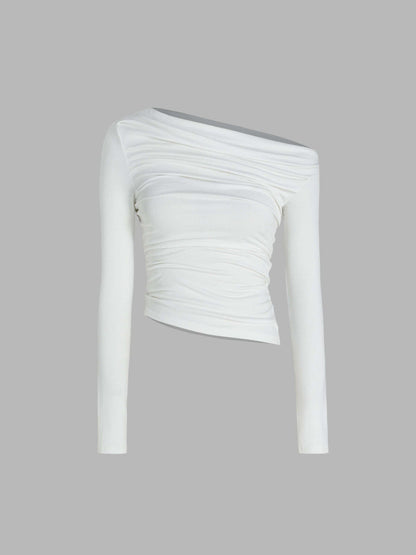 Flattering Asymmetrical Long Sleeve Top