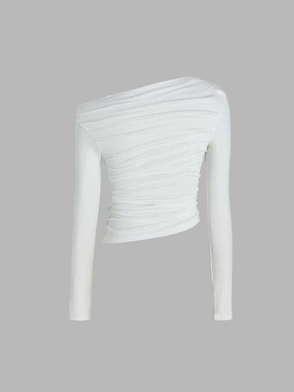Flattering Asymmetrical Long Sleeve Top