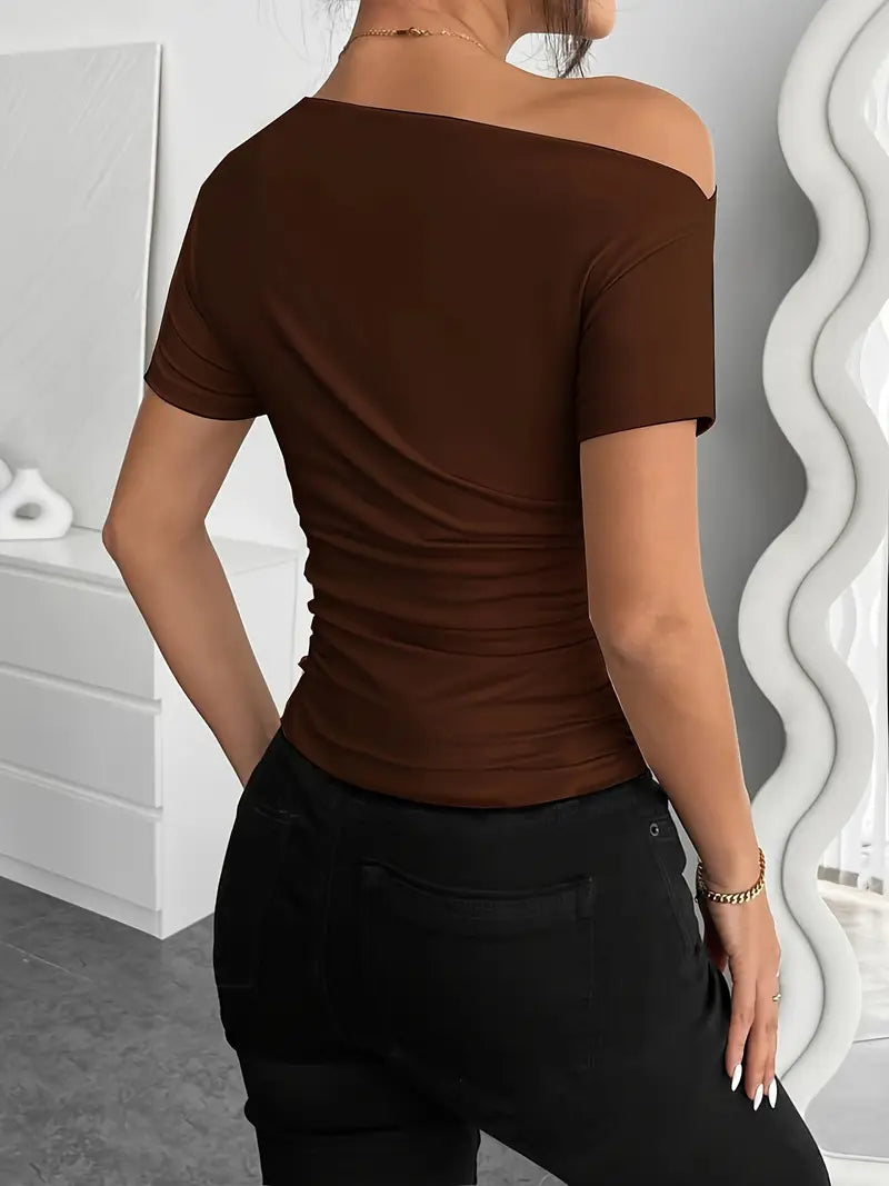 Fashion-Forward Irregular Pleat Top
