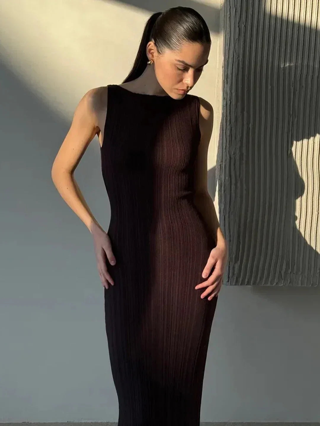 Sculpting Striped Dress