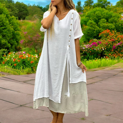 Breezy V-Neck Comfort Dress